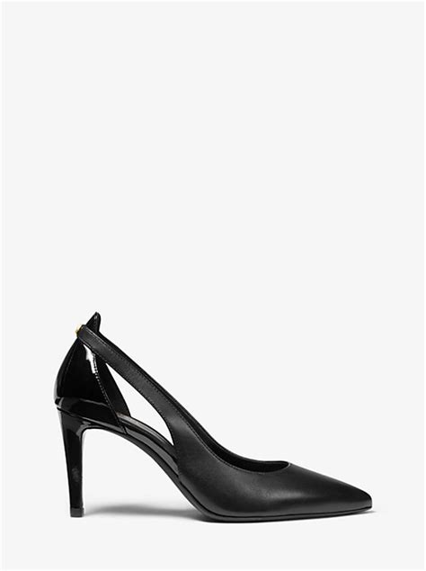 michael kors cercei|Cersei Patent Leather Cutout Pump .